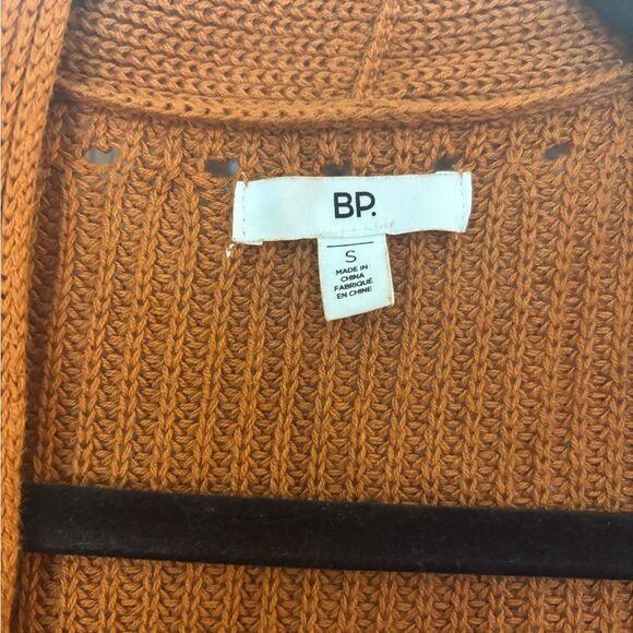 Nordstrom BP Cozy Open Front Cardigan in Burnt Orange - Picture 2 of 3